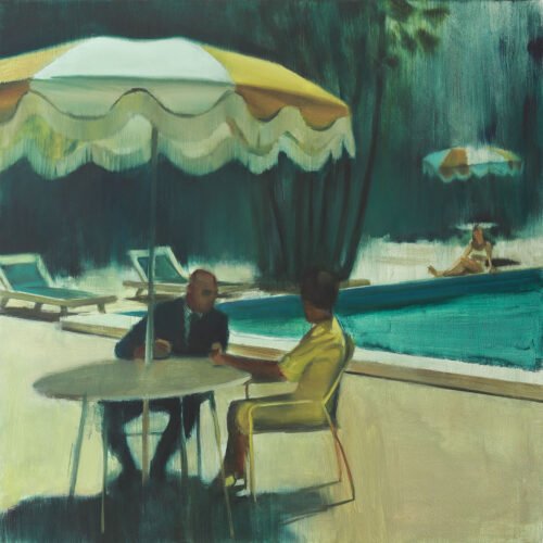 Study of a yellow parasol